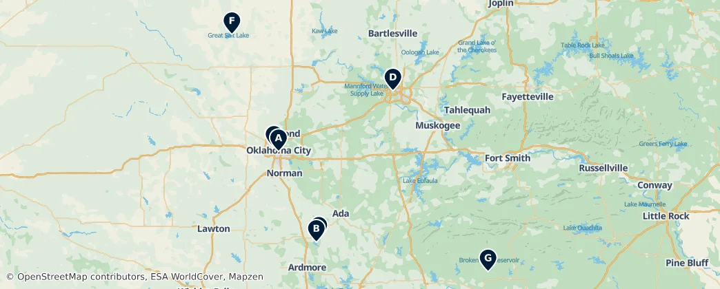 Map of Oklahoma