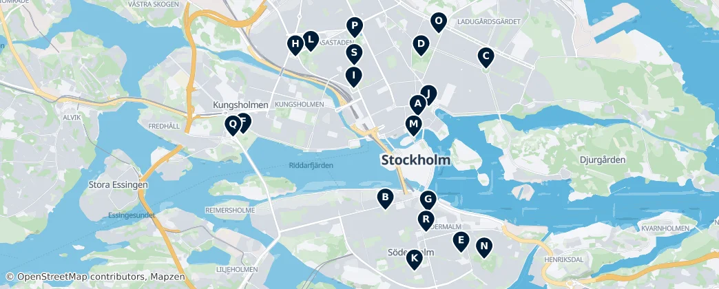 Map of Stockholm