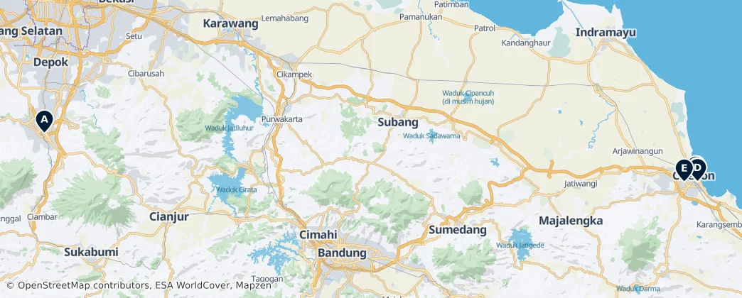 Map of West-Java