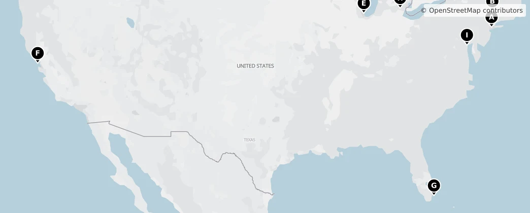 Map of Noord-Amerika