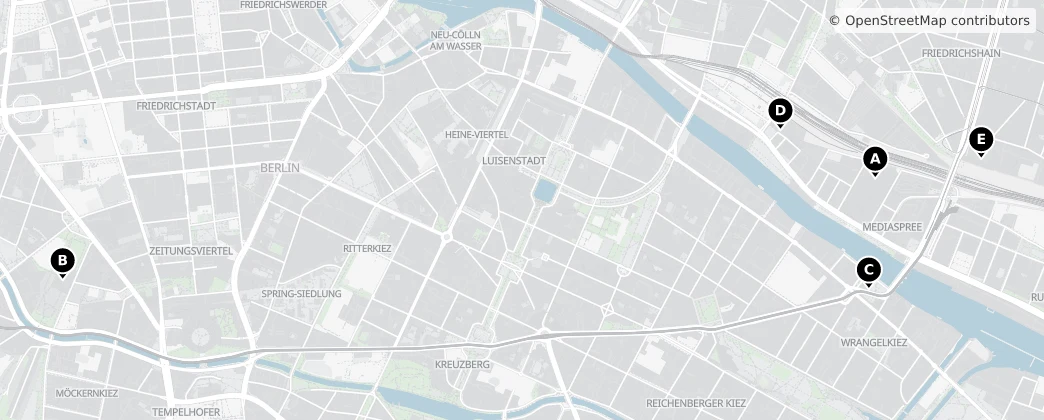Map of Friedrichshain-Kreuzberg