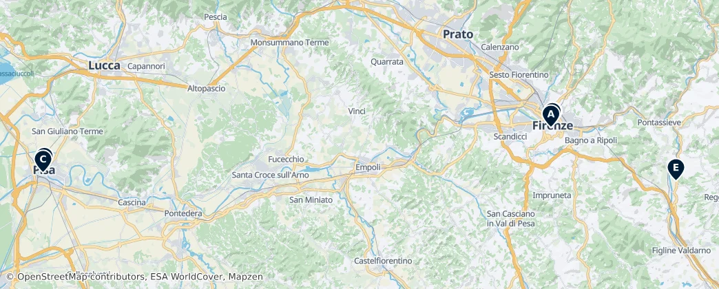 Map of Toscane
