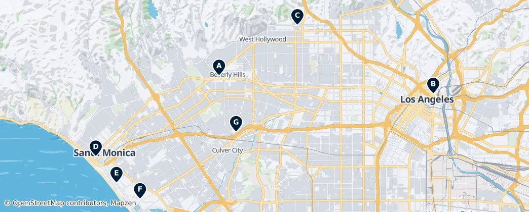 Map of Los Angeles County