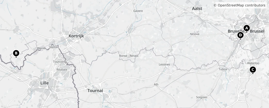 Map of België
