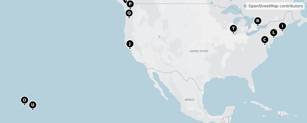 Map of Noord-Amerika