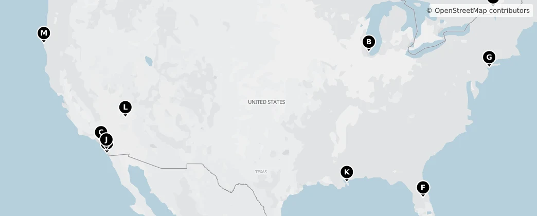 Map of Noord-Amerika