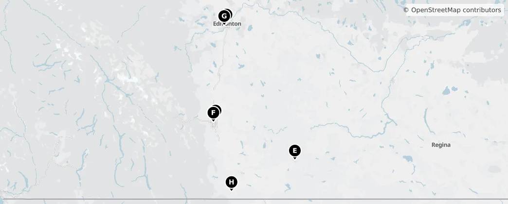 Map of Alberta