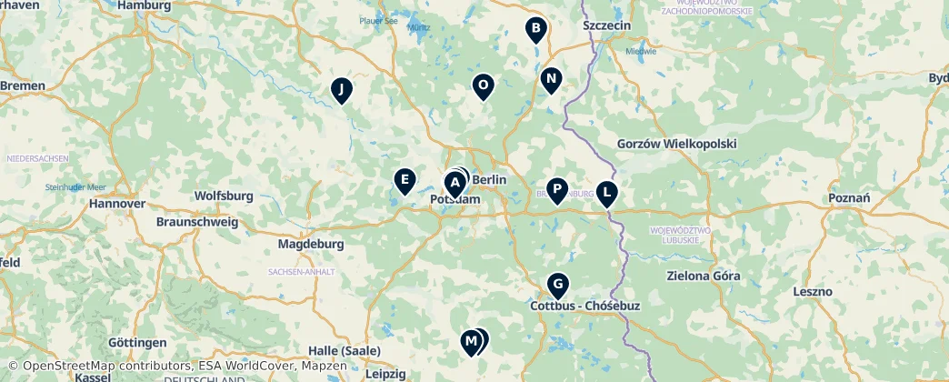 Map of Brandenburg