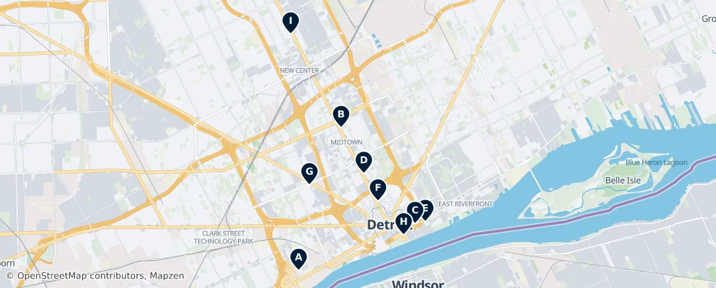 Map of Detroit