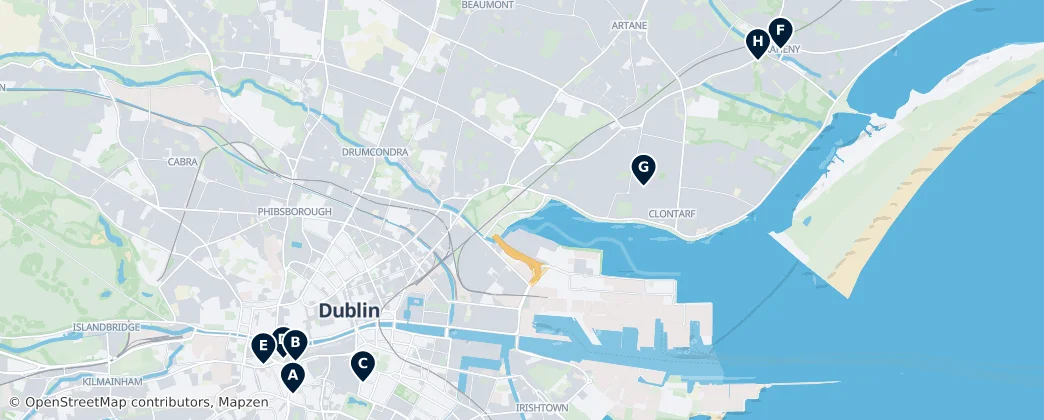 Map of Dublin