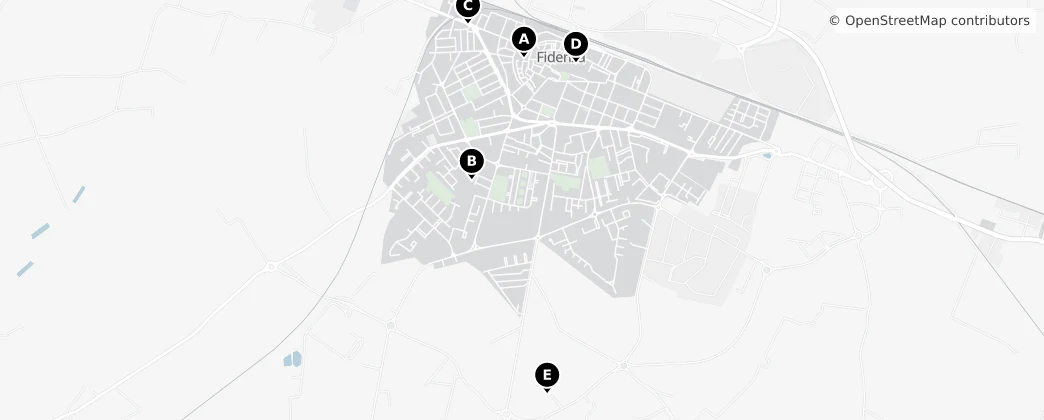 Map of Fidenza