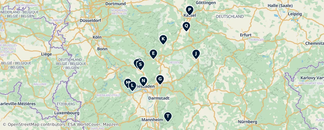 Map of Hessen