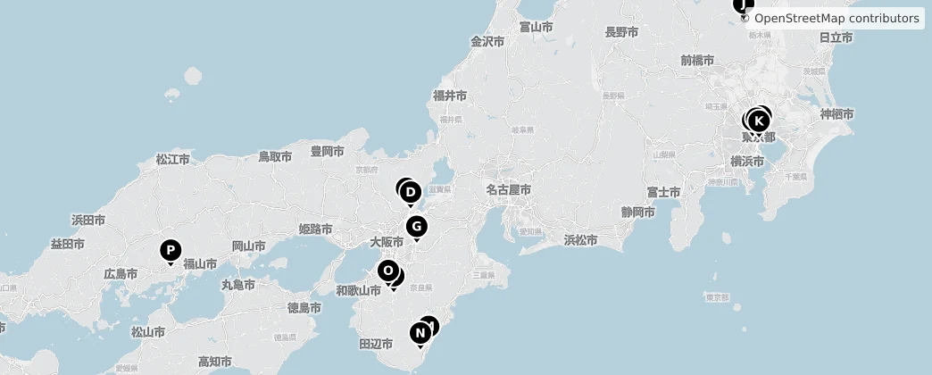 Map of Honshu