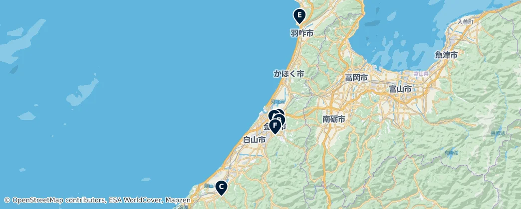 Map of Ishikawa Prefecture