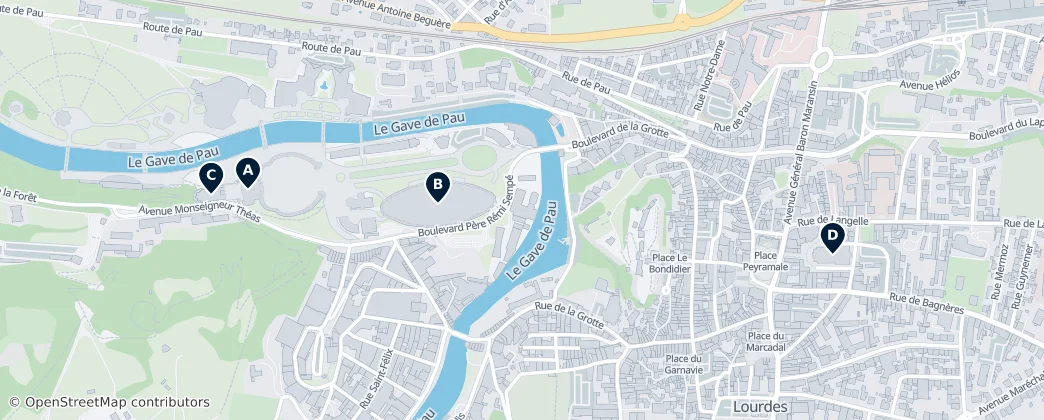 Map of Lourdes