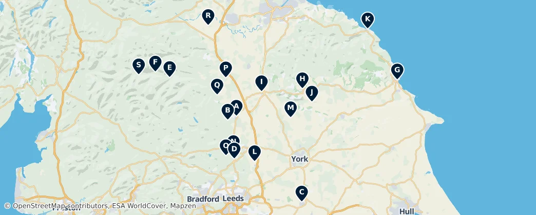 Map of North Yorkshire