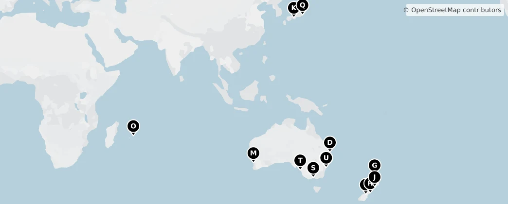 Map of Oceanië