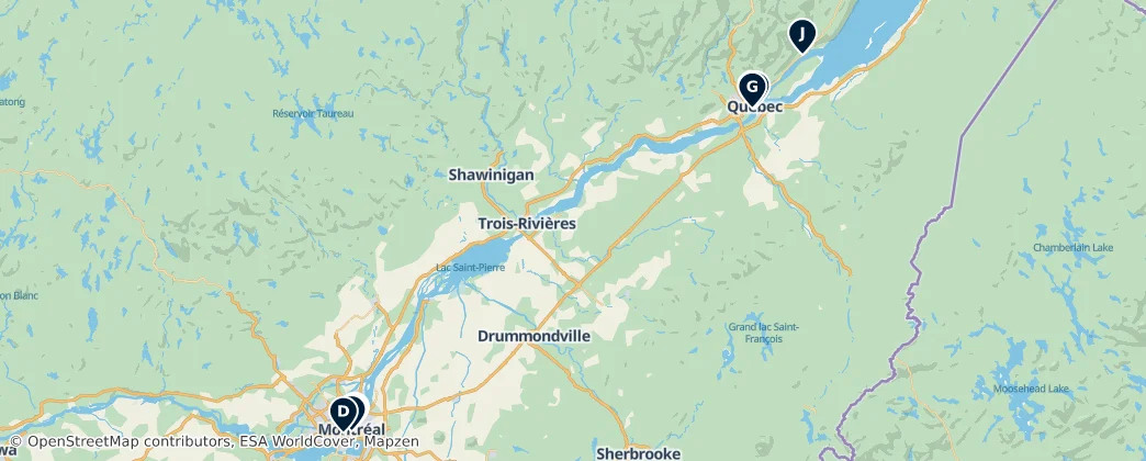Map of Quebec