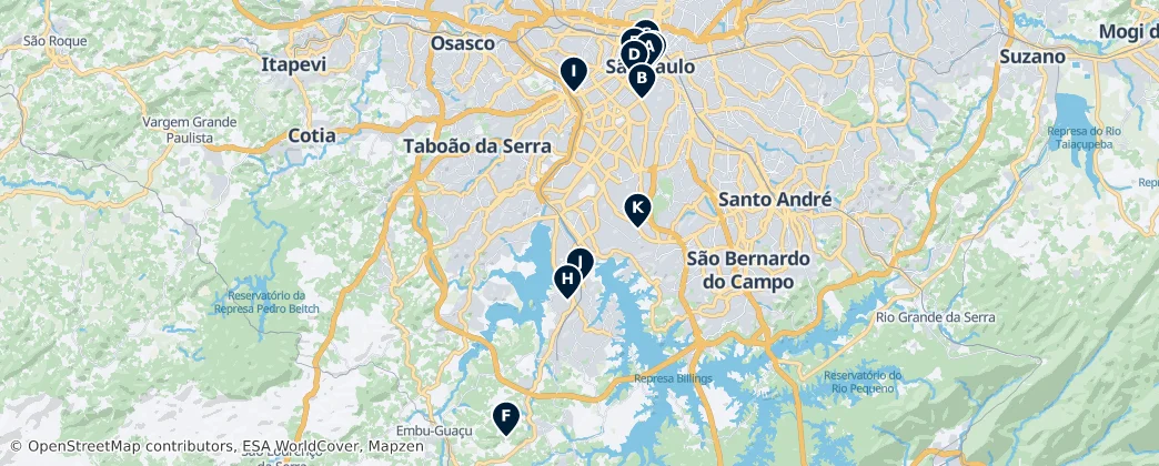 Map of São Paulo