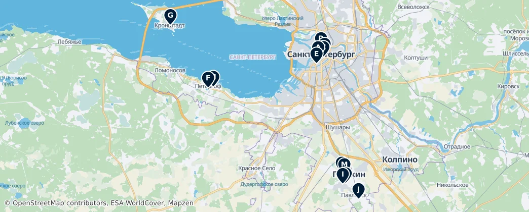 Map of Sint-Petersburg