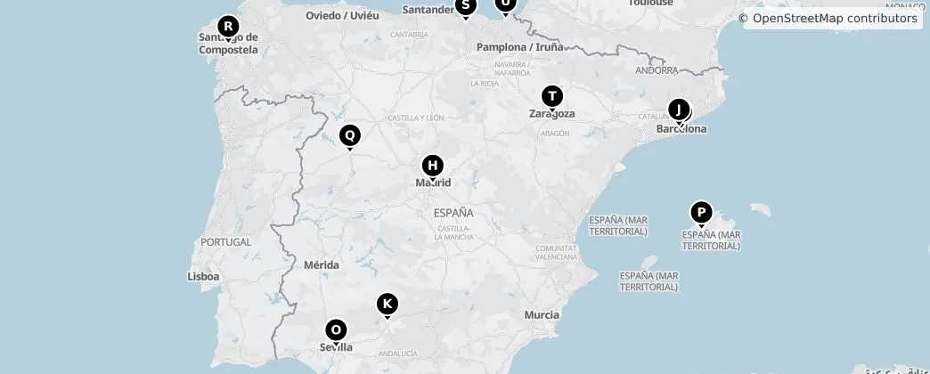 Map of Spanje