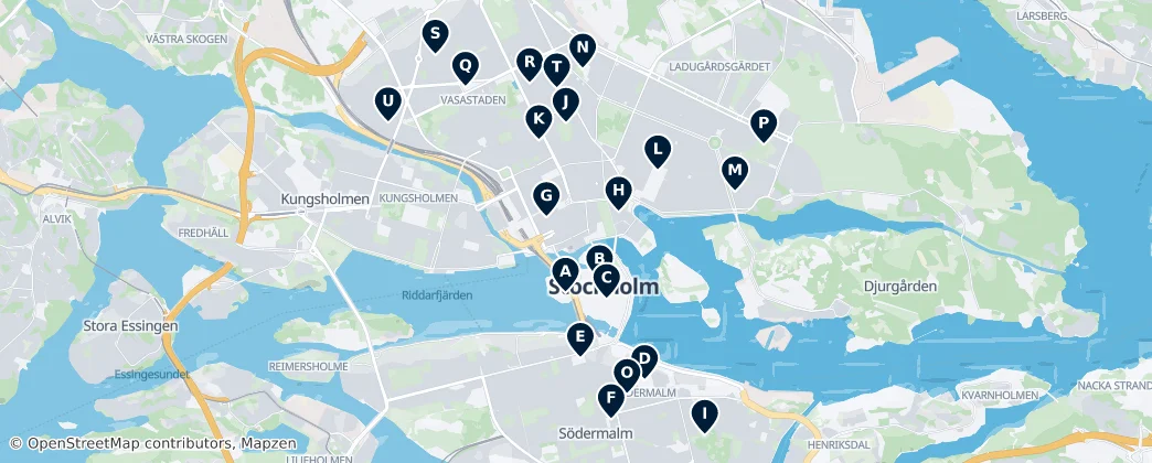 Map of Stockholm