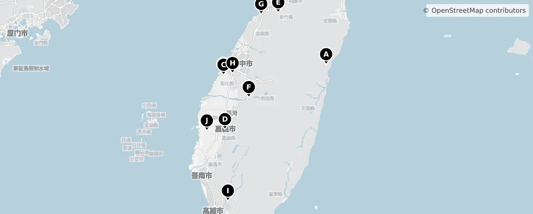 Map of Taiwan