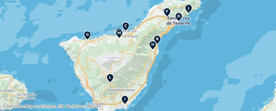 Map of Tenerife
