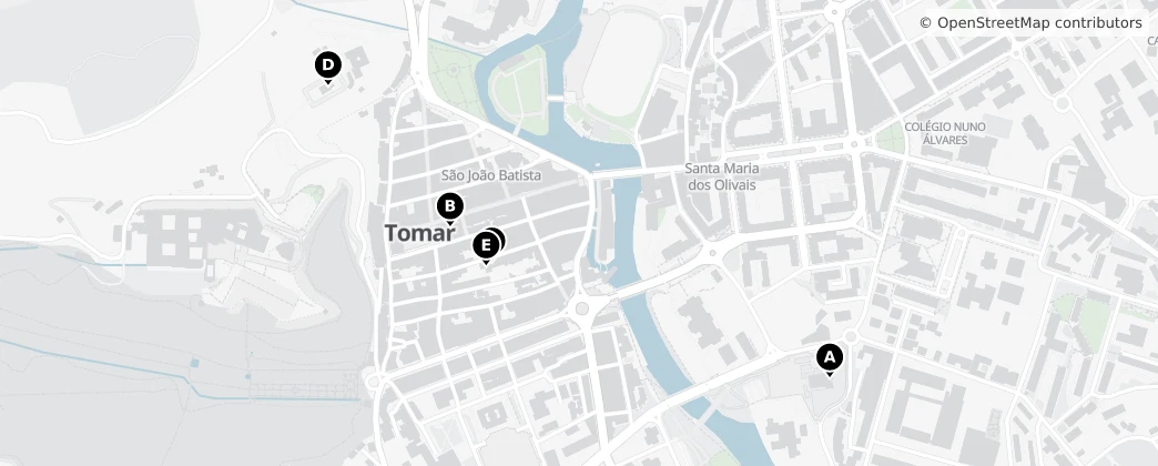 Map of Tomar