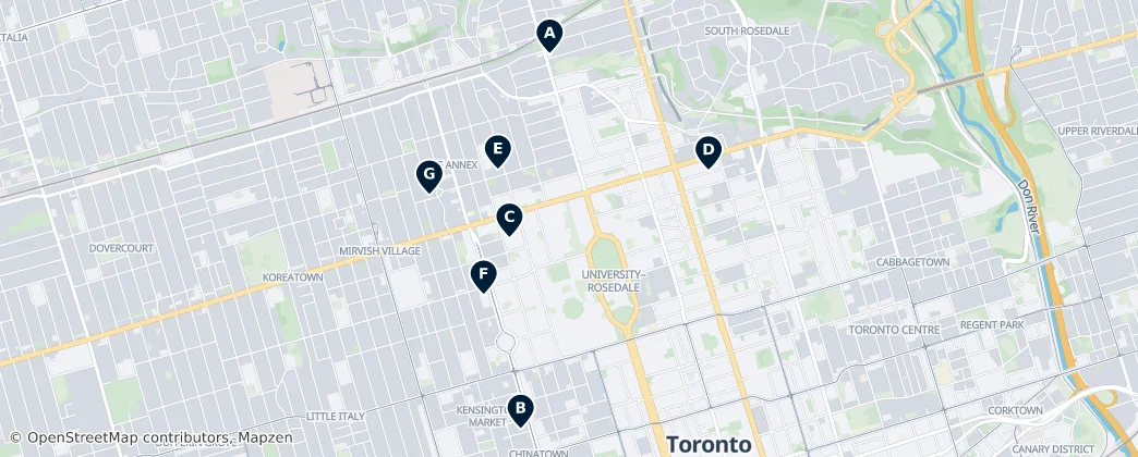 Map of University–Rosedale