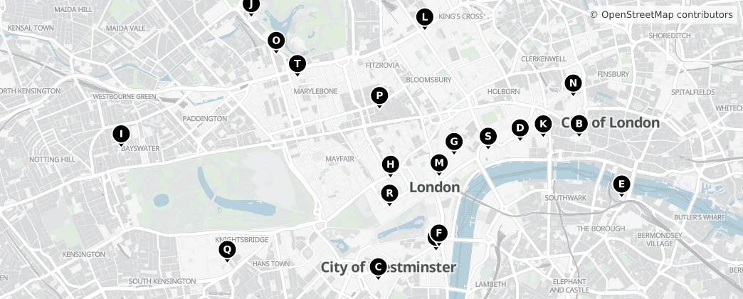 Map of City of Westminster