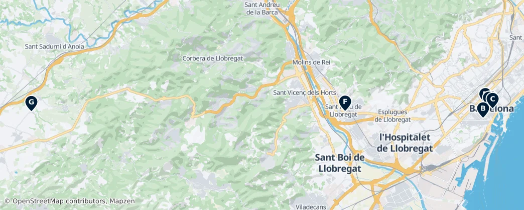 Map of Barcelona