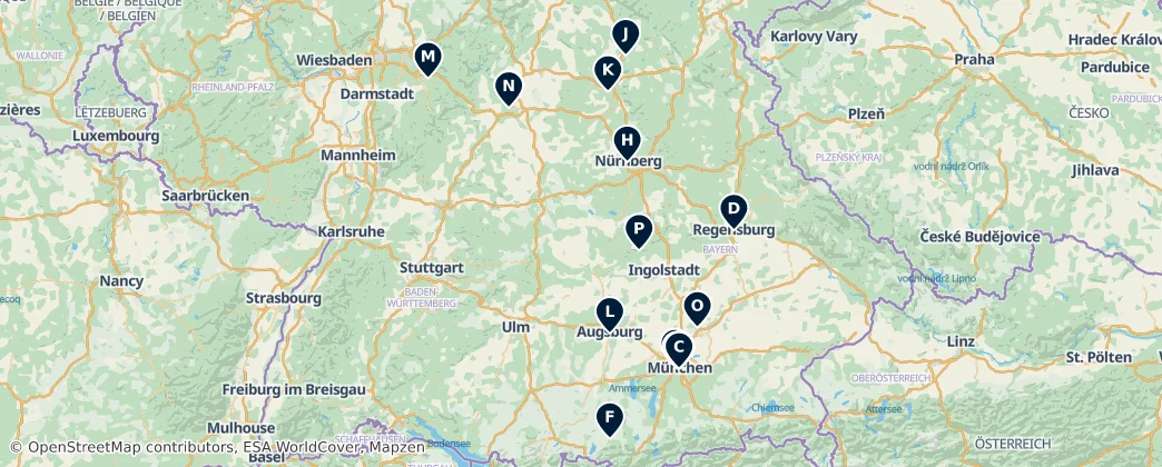Map of Beieren