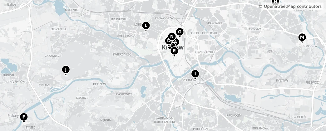 Map of Krakau