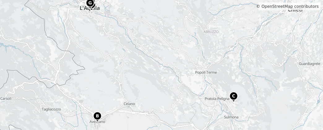Map of L'Aquila
