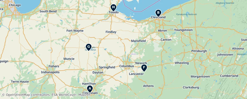 Map of Ohio