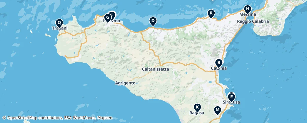 Map of Sicilië