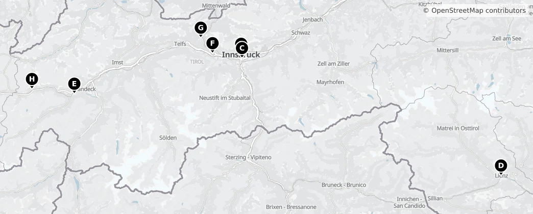 Map of Tirol
