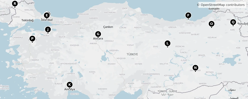 Map of Turkije