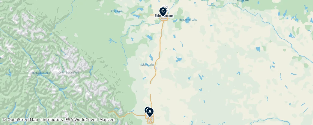 Map of Alberta