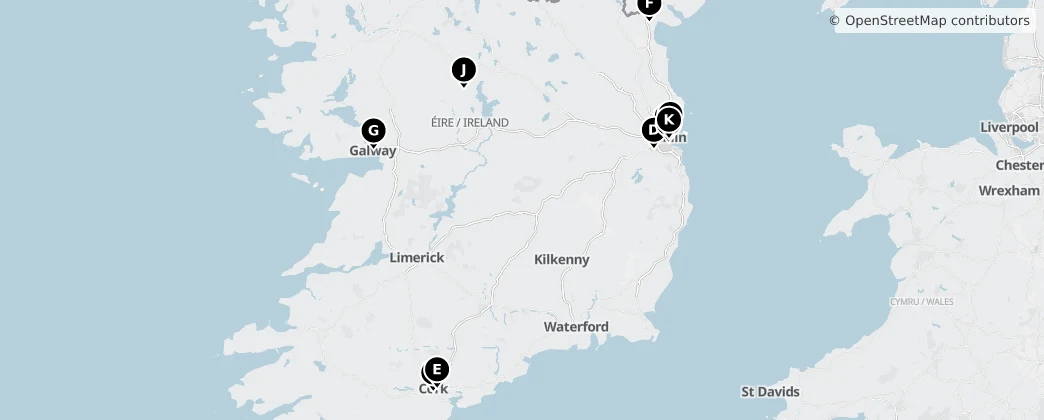 Map of Ierland