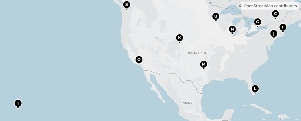 Map of Noord-Amerika