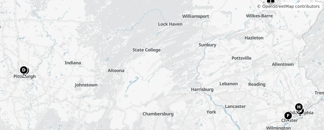 Map of Pennsylvania