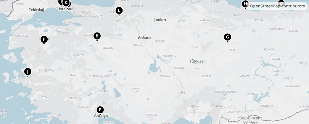 Map of Turkije