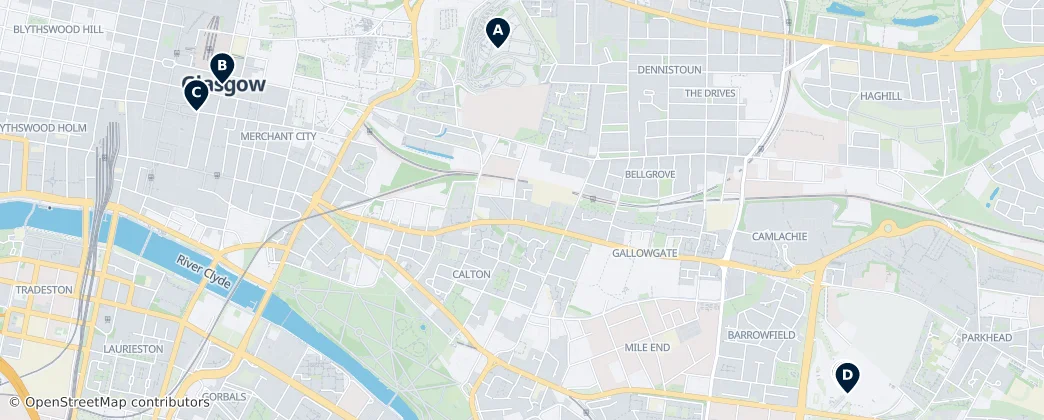 Map of Glasgow