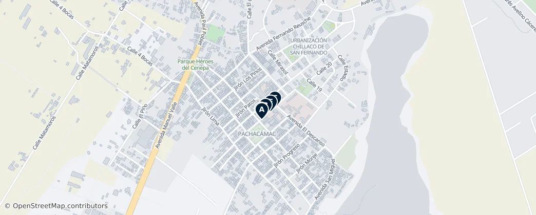 Map of Pachacamac District