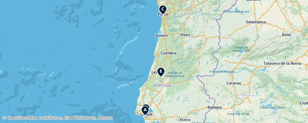 Map of Portugal