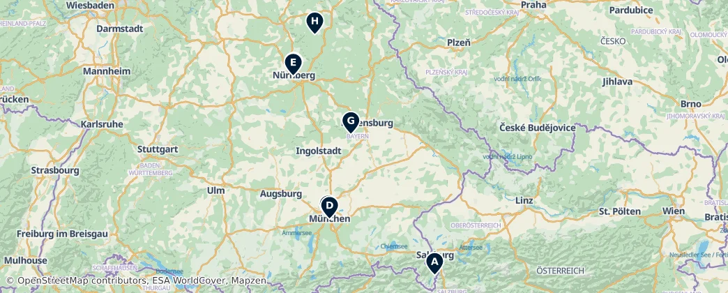 Map of Beieren