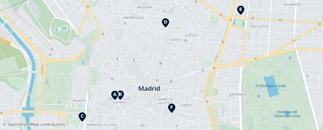 Map of Madrid