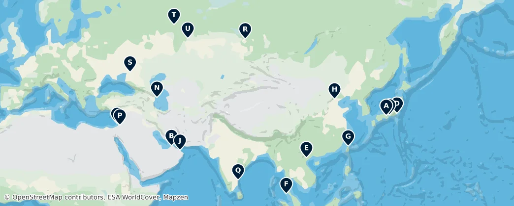 Map of Azië